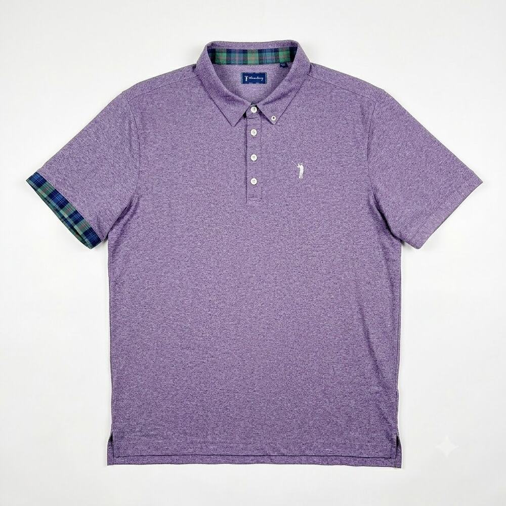 William Murray Classic Performance Golf Polo Shirt Heather Purple Mens XXL 2XL